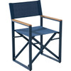 Sunjoy Heavy-Duty Steel Textilene Blue Folding Chair A211075241