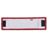 Rubbermaid Commercial Flat Mop Pad, Clip-On Connection, Red, Microfiber 2132423
