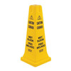 Safety Cone, 26 in Height, 10 1/2 in Width, HDPE, Cone, English, Spanish