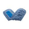36 in L Flat Dust Mop, Slide On Connection, Cut-End, Blue, Cotton