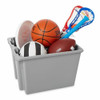 Hang & Stack Storage Bin, Plastic, Gray, 13 in H, 15 1-2 in W, 19 1-2 in L  FG172200GRAY