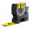 Dymo Label Tape Cartridge, Black-Yellow, Labels-Roll: Continuous 1805431