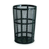 Street Basket 45 gal Round Outdoor Can, Black, None, Steel, Not Applicable