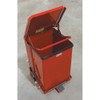 Defender 4 gal Square Step-On Can, Red, Foot Pedal, Steel, 12 in  FGST7EPLRD