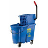 8 3-4 gal WaveBrake Side Press Mop Bucket and Wringer, Yellow, Polypropylene  FG758088YEL