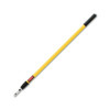 48" to 72" Push In Telescopic Handle, 1 1-8 in Dia, Yellow, Aluminum  FGQ75500YL00