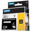 Dymo Label Tape Cartridge, Black-White, Labels-Roll: Continuous 18484