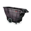 Rubbermaid Commercial TiltTruck,703/4in,331/2in,Black,2,100lb FG9T1600BLA