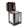 Landmark Series(R) 35 gal Square Outdoor Can, Sable, None, Plastic, 26 in  FG397000SBLE