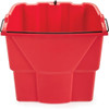 4 1-2 gal Oval Dirty Water Bucket, 14 in H, 10 in Dia, Red, Plastic  2064907
