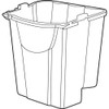 4 1-2 gal Oval Dirty Water Bucket, 14 in H, 10 in Dia, Red, Plastic  2064907