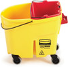 4 1-2 gal Oval Dirty Water Bucket, 14 in H, 10 in Dia, Red, Plastic  2064907
