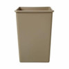 Untouchable(R) 35 gal Square Indoor Plastic Can, Beige, None, Plastic, 19 1-2 in  FG395800BEIG