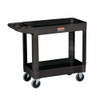 Flat Handle 2-Shelf Utility Cart, 500 lbs. Capacity  FG452089BLA