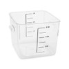 Rubbermaid Commercial Square Storage Container,6 qt,Clear FG630600CLR