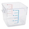 Rubbermaid Commercial Square Storage Container,6 qt,Clear FG630600CLR
