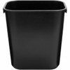 Deskside 3 gal Rectangular Indoor Plastic Can, Black, None, Plastic, 8 1-4 in  FG295500BLA