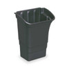 8 gal Square Utility Cart Bin, Black, Plastic, 17 in