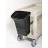 8 gal Square Utility Cart Bin, Black, Plastic, 17 in  FG335388BLA