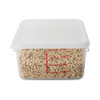 Square Lid Container Food Storage Container Lid, White, Polyethylene  FG650900WHT