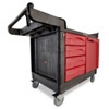Rubbermaid Commercial Trade Cart-Service Bench,49 In. L,Black FG453388BLA