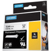 Dymo Label Tape Cartridge, Black-White, Labels-Roll: Continuous 18483