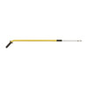 42 in to 72 in Quick Change Telescopic Handle, 1 1/8 in Dia, Yellow, Aluminum