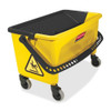 7 gal HYGEN Down Press Mop Bucket and Wringer, Yellow, Plastic  FGQ90088YEL