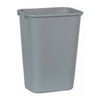 Deskside 10 gal Rectangular Indoor Plastic Can, Gray, None, Plastic, 11 in