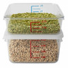 Rubbermaid Commercial Square Storage Container,4 qt,Clear FG630400CLR
