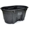 Rubbermaid Commercial 100 gal. Stock Tank, Black, 52" L, 31" W FG424288BLA