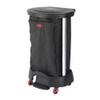30 gal Linen Hamper, Black, 20-3-8" Dia, Polypropylene, Aluminum  FG630000BLA