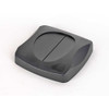 Untouchable(R) 23 gal Trash Can Lid, Swing Black, Resin, 1 Openings 16 in W-Dia  FG268988BLA