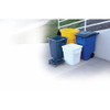 BRUTE 50 gal Rectangular Rolling Plastic Can, Yellow, None, Plastic, 23 3-8 in  FG9W2700YEL