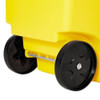 BRUTE 50 gal Rectangular Rolling Plastic Can, Yellow, None, Plastic, 23 3-8 in  FG9W2700YEL