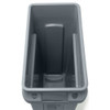 Slim Jim 23 gal Rectangular Slim-Profile Plastic Can, Gray, None, Plastic, 11 in  FG354060GRAY
