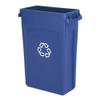 Slim Jim 23 gal Rectangular Slim-Profile Plastic Can, Gray, None, Plastic, 11 in  FG354060GRAY