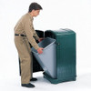 Plaza 50 gal Square Outdoor Can, Beige, None, Plastic, 25 1-4 in  FG396400BEIG