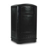 Plaza 50 gal Square Outdoor Can, Black, None, Plastic, 25 1-4 in  FG396400BLA