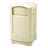 Plaza 50 gal Square Outdoor Can, Black, None, Plastic, 25 1-4 in  FG396400BLA