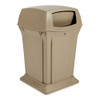 Ranger(R) 45 gal Square Outdoor Can, Beige, None, Plastic, 24 7-8 in  FG917188BEIG