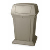 Ranger(R) 45 gal Square Outdoor Can, Beige, None, Plastic, 24 7-8 in  FG917388BEIG