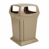 Ranger(R) 45 gal Square Outdoor Can, Beige, None, Plastic, 24 7-8 in  FG917388BEIG