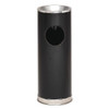 Half Round 9 gal Half-Round Indoor Metal Can, Black, None, Steel, Not Applicable  FGSO820PLBK