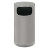 Half Round 9 gal Half-Round Indoor Metal Can, Black, None, Steel, Not Applicable  FGSO820PLBK