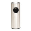 Half Round 9 gal Half-Round Indoor Metal Can, Black, None, Steel, Not Applicable  FGSO820PLBK
