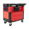 Rubbermaid Commercial Trade Cart-Service Bench,38 In. L,Black FG618088BLA