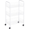 Rubbermaid White 3-Tier Wheeled Storage Cart 2149484 247433