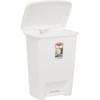 Rubbermaid 8.25 Gal. White Step-On Wastebasket FG284187WHT 637890