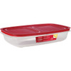 Rubbermaid EasyStore 28.8 C. Clear Rectangular Food Storage Container with Lid 2210148 605778